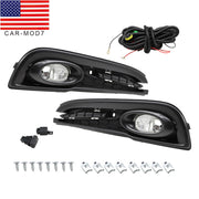 DURAFORCE Pair 2013-2015 Honda Civic Sedan Clear Fog Lights Bumper Lamps w/Wiring
