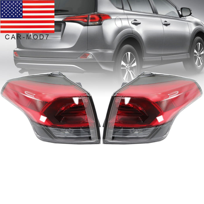 DURAFORCE 2016-18 Toyota RAV4 Left & Right Tail Light Outer Rear Halogen Pair