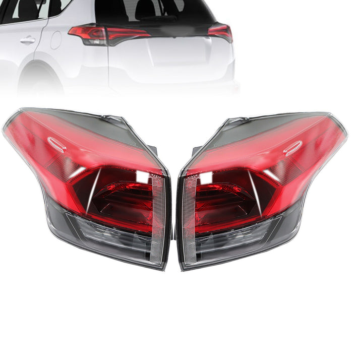 DURAFORCE 2016-18 Toyota RAV4 Left & Right Tail Light Outer Rear Halogen Pair