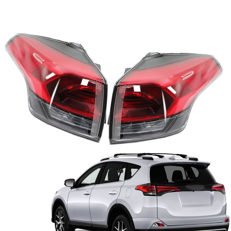 DURAFORCE 2016-18 Toyota RAV4 Left & Right Tail Light Outer Rear Halogen Pair