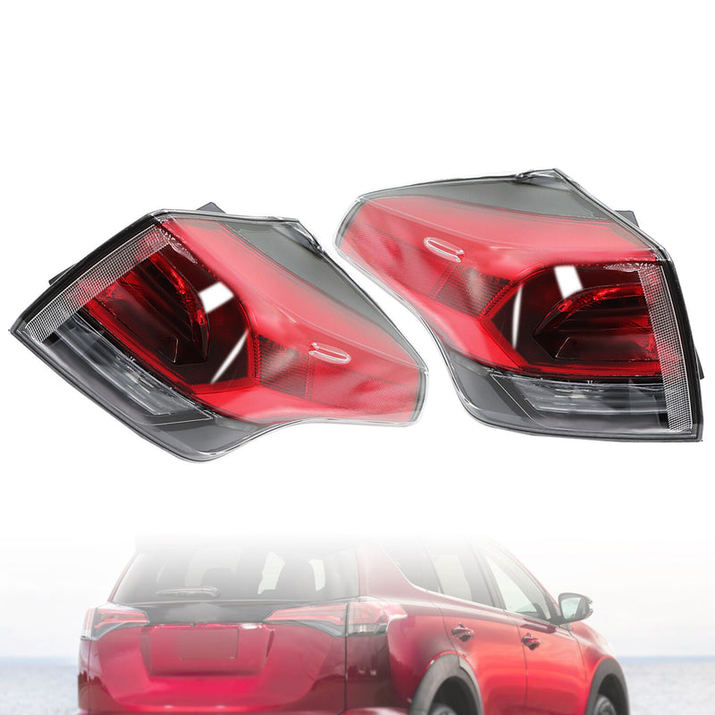 DURAFORCE 2016-18 Toyota RAV4 Left & Right Tail Light Outer Rear Halogen Pair