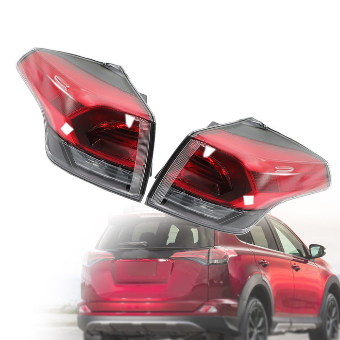 DURAFORCE 2016-18 Toyota RAV4 Left & Right Tail Light Outer Rear Halogen Pair