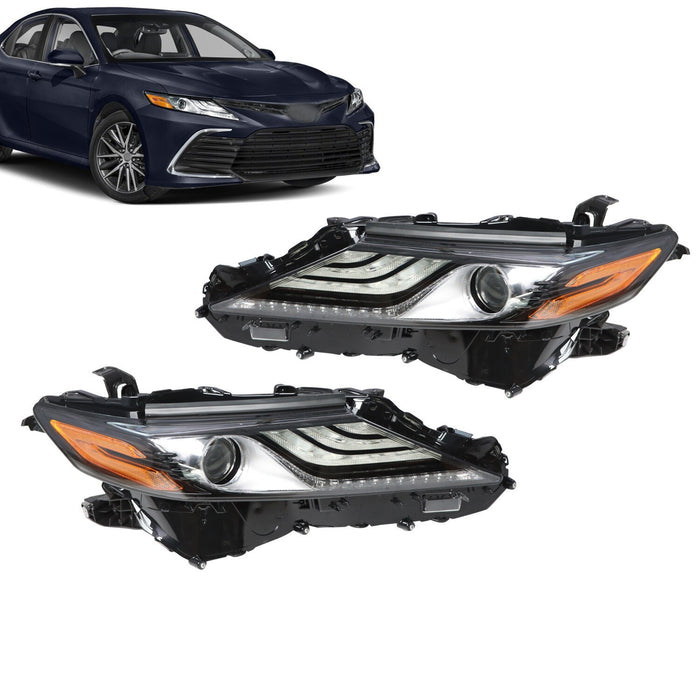DURAFORCE 2018-2022 Toyota Camry XSE XLE Full LED Headlights Pair Left & Right Side