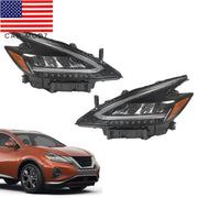DURAFORCE 2022-2023 Nissan Murano LED Headlights Black Housing Factory Headlamps Pair