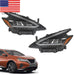 DURAFORCE 2022-2023 Nissan Murano LED Headlights Black Housing Factory Headlamps Pair