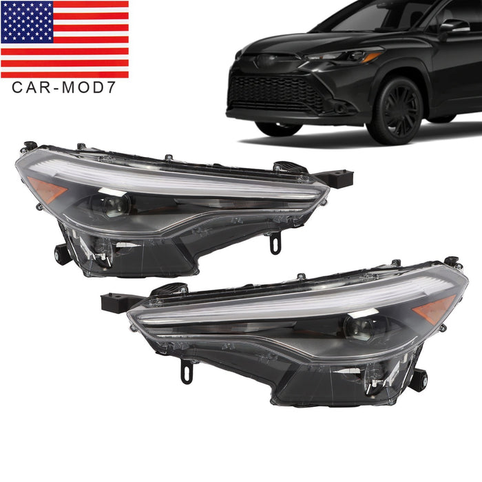 DURAFORCE 2022-2024 Toyota Corolla Cross XLE LED Headlights Pair Left & Right Side
