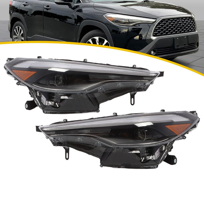 DURAFORCE 2022-2024 Toyota Corolla Cross XLE LED Headlights Pair Left & Right Side