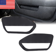 DURAFORCE Pair of Black Leather Door Panel Inserts for Ford Mustang 2005-2009