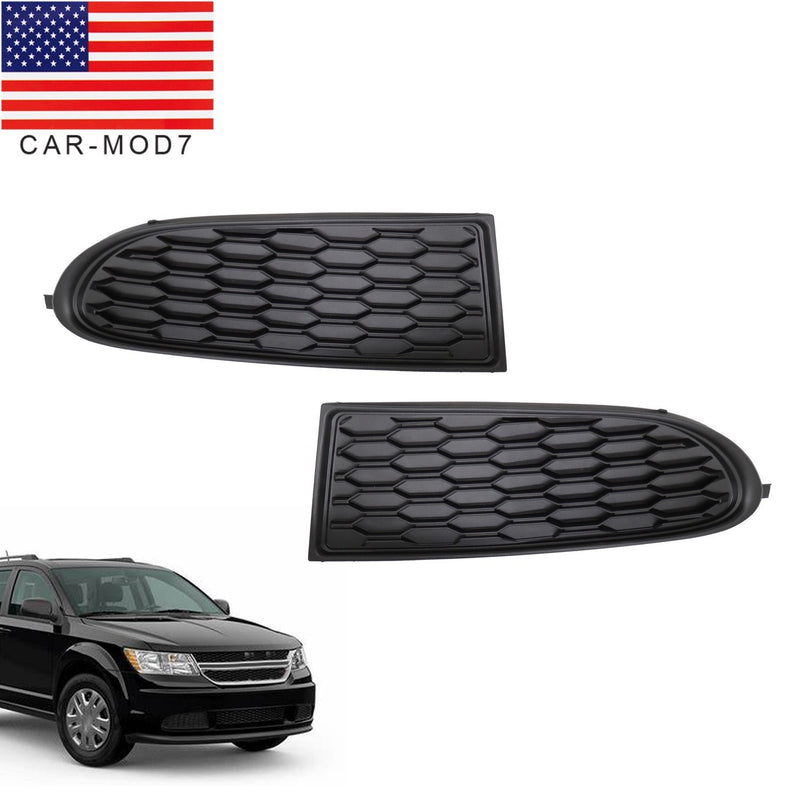 DURAFORCE Dodge Journey Front Bumper Fog Light Covers Bezel 2011-2020 Pair