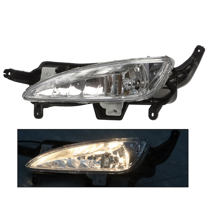 DURAFORCE 2011-2013 Kia Optima Front Bumper Fog Lights & Bezels Set Pair