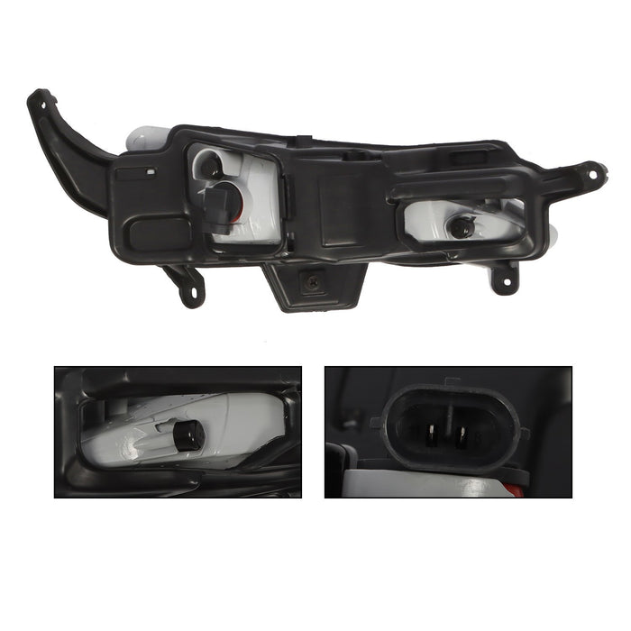 DURAFORCE 2011-2013 Kia Optima Front Bumper Fog Lights & Bezels Set Pair