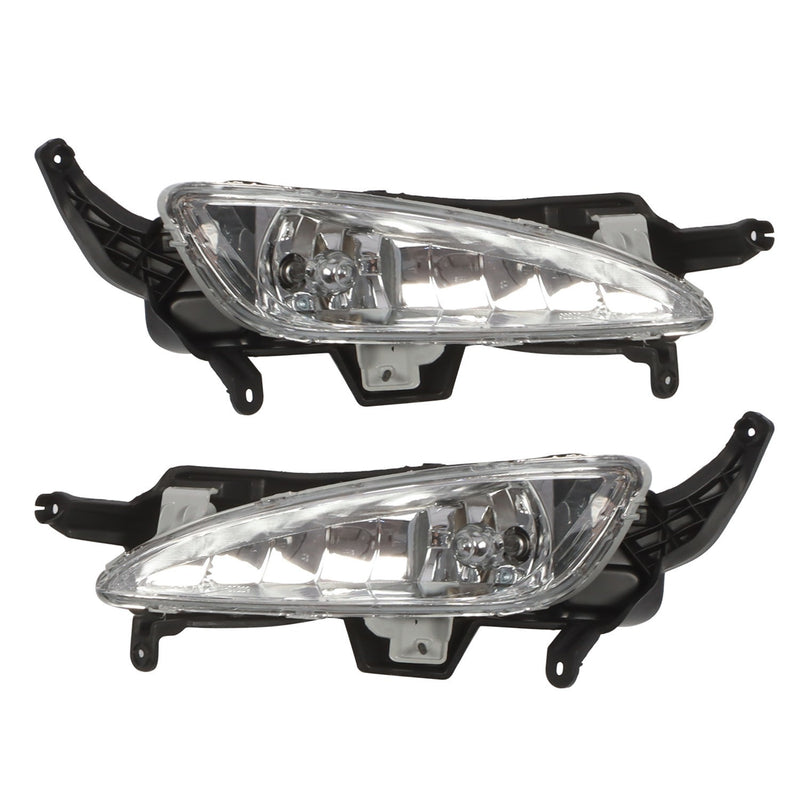 DURAFORCE 2011-2013 Kia Optima Front Bumper Fog Lights & Bezels Set Pair