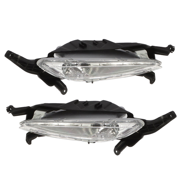 DURAFORCE 2011-2013 Kia Optima Front Bumper Fog Lights & Bezels Set Pair