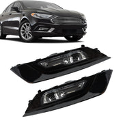 DURAFORCE Ford Fusion Mondeo 2017-2018 Front Bumper LED Fog Lights with Cover Bezel Pair