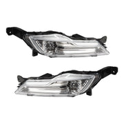 DURAFORCE Ford Fusion Mondeo 2017-2018 Front Bumper LED Fog Lights with Cover Bezel Pair