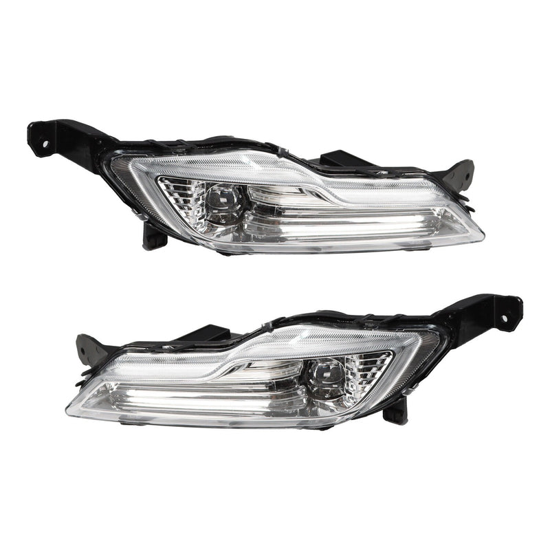 DURAFORCE Ford Fusion Mondeo 2017-2018 Front Bumper LED Fog Lights with Cover Bezel Pair