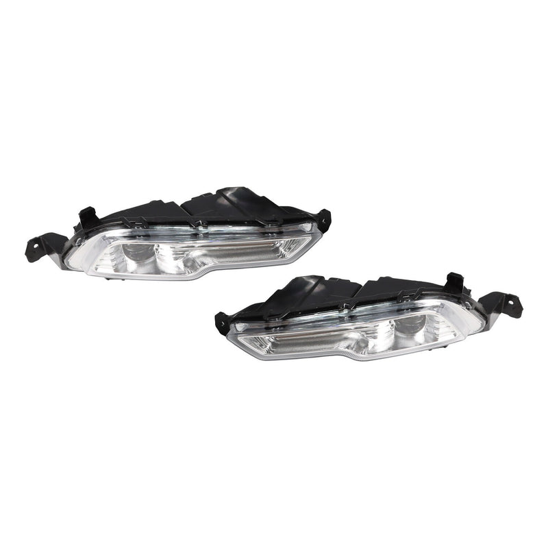 DURAFORCE Ford Fusion Mondeo 2017-2018 Front Bumper LED Fog Lights with Cover Bezel Pair