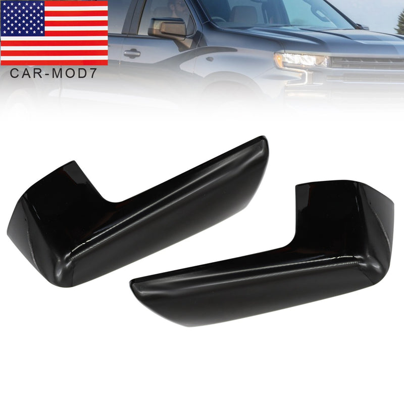 DURAFORCE Gloss Black Mirror Caps Replacement Pair for Chevy Silverado 1500 2019-2024