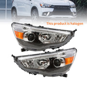 DURAFORCE Pair Halogen Headlights Front Lamps for 2011-2019 Mitsubishi Outlander Sport