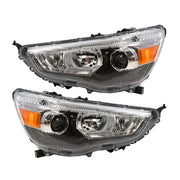 DURAFORCE Pair Halogen Headlights Front Lamps for 2011-2019 Mitsubishi Outlander Sport