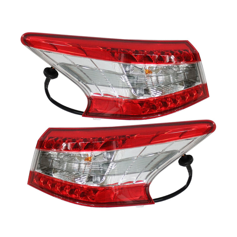 DURAFORCE Pair LED Tail Lights Outer LH RH for 2013-2015 Nissan Sentra Left & Right
