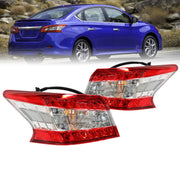 DURAFORCE Pair LED Tail Lights Outer LH RH for 2013-2015 Nissan Sentra Left & Right