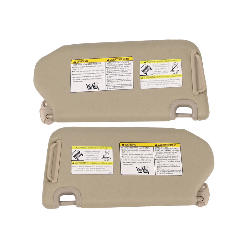 DURAFORCE Pair LH RH Sun Visor w/Lamp for 2013-18 Nissan Pathfinder 2014-17 Infiniti QX60