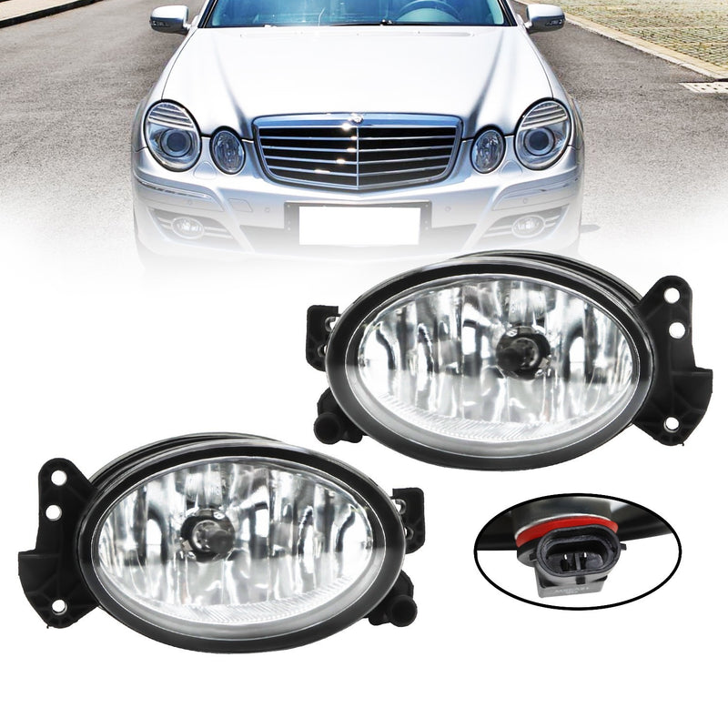 DURAFORCE Pair LED Fog Lights for Mercedes Benz W211 E320 E350 E550 2007-2009 New