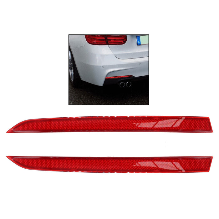 DURAFORCE Pair Rear Bumper Reflector Lamps for BMW 3-Series F30 F31 M Sport 2012-2017