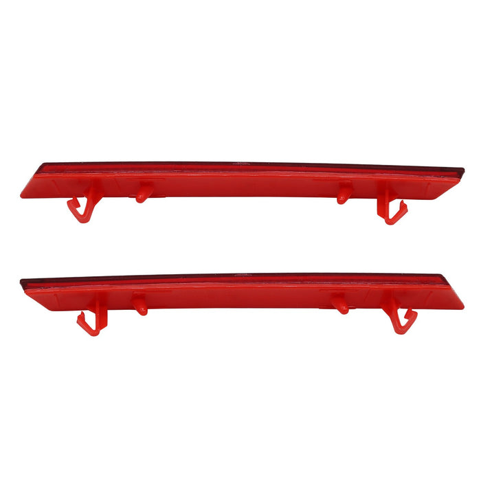 DURAFORCE Cadillac XTS 2013-2017 Red Rear Bumper Lower Reflector Light Trim Pair