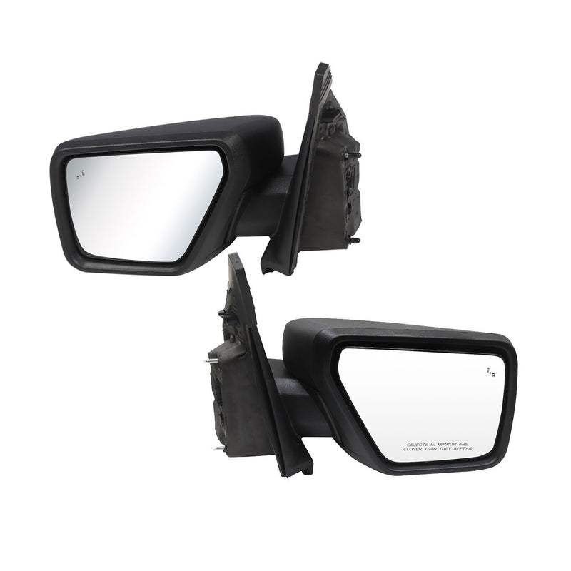DURAFORCE Pair Right & Left Side Mirrors w/ BLIS & Light Manual Fold for 21-24 Ford F-150