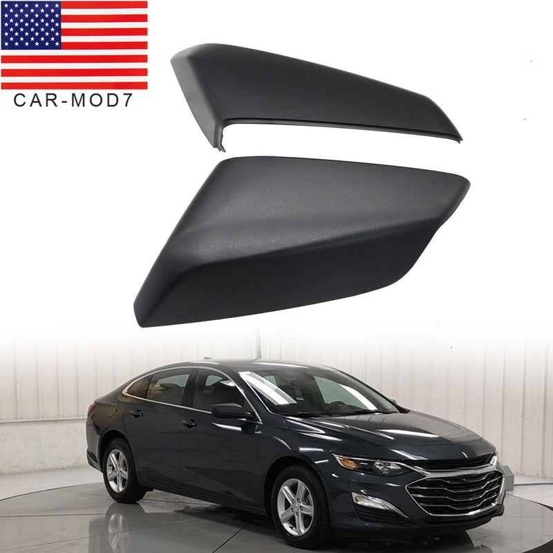 DURAFORCE Matte Black Side Mirror Covers for Chevrolet Malibu 2016-2022 Passenger & Driver