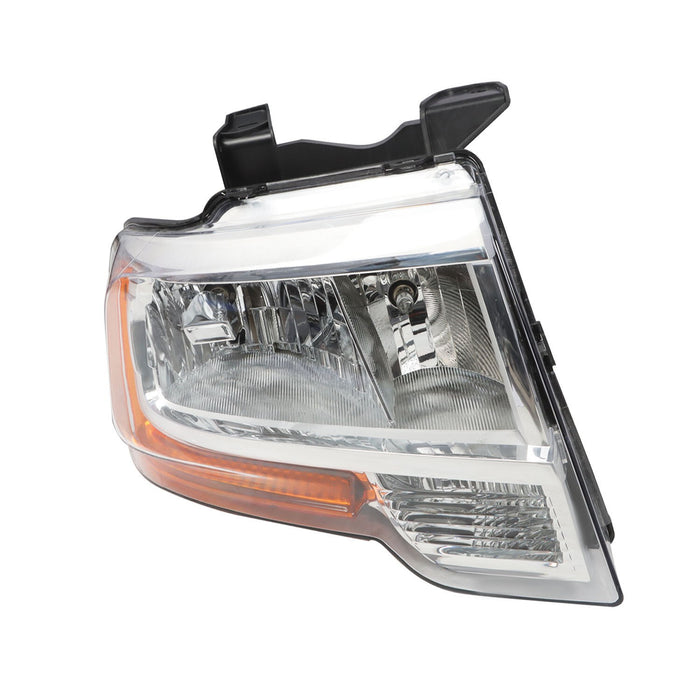 DURAFORCE 2015-2017 Ford Expedition Passenger Chrome Halogen Headlight with Bulbs