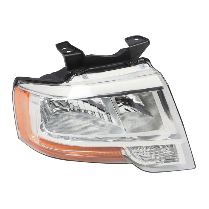DURAFORCE 2015-2017 Ford Expedition Passenger Chrome Halogen Headlight with Bulbs