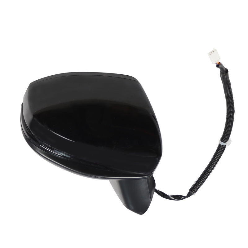 DURAFORCE Passenger Right Side Mirror Manual Fold Black 3Pin for Honda Fit 2015-2020