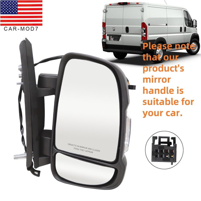 DURAFORCE Right Side Power Heated Mirror for 2010-2024 RAM Promaster 1500 2500