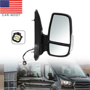 DURAFORCE Right Side Power Mirror with Lamp for Ford Transit 150 250 350HD 2010-2024