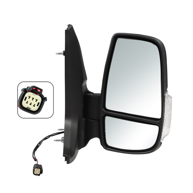 DURAFORCE Right Side Power Mirror with Lamp for Ford Transit 150 250 350HD 2010-2024