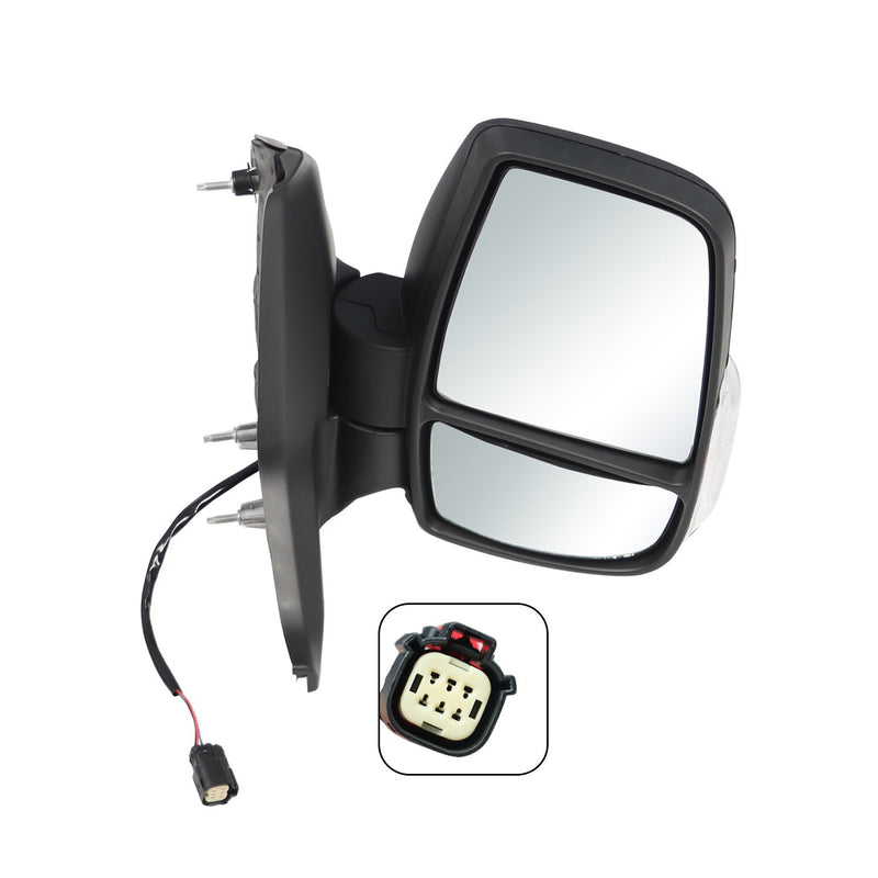 DURAFORCE Right Side Power Mirror with Lamp for Ford Transit 150 250 350HD 2010-2024