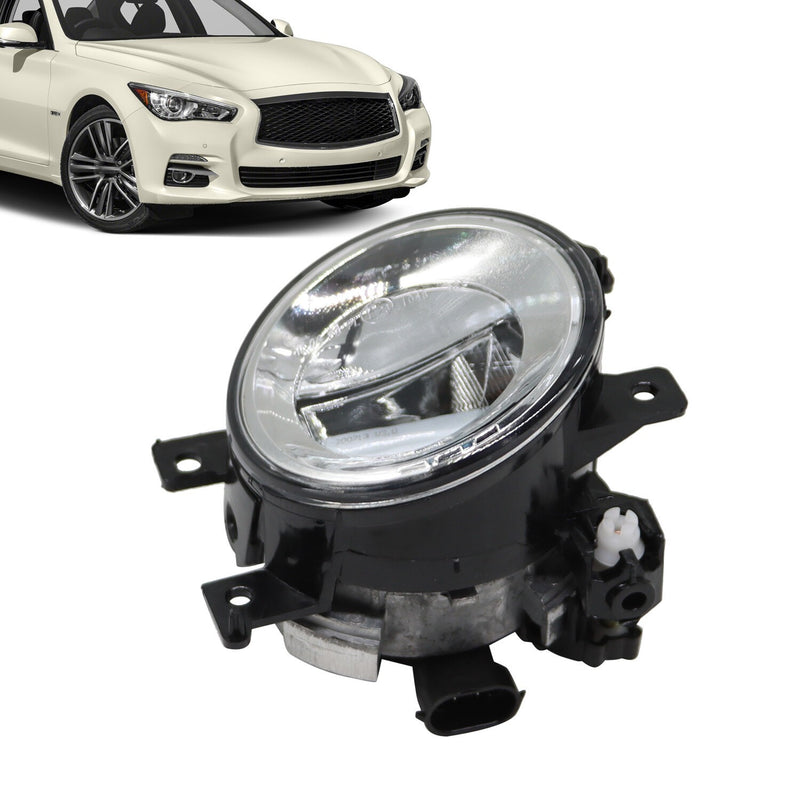 DURAFORCE LED Fog Light Lamp Passenger Side for 2014-2020 Infiniti Q50 QX60 QX80