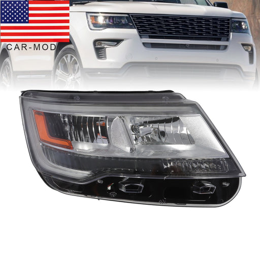 DURAFORCE 2016-2018 Ford Explorer Passenger Side Halogen Headlight with LED DRL