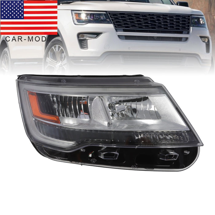 DURAFORCE 2016-2018 Ford Explorer Passenger Side Halogen Headlight with LED DRL