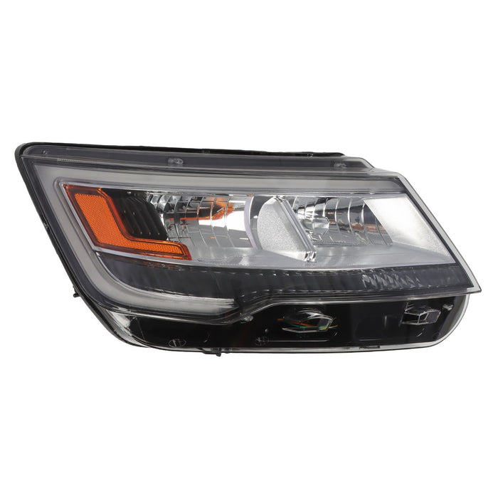 DURAFORCE 2016-2018 Ford Explorer Passenger Side Halogen Headlight with LED DRL