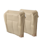 DURAFORCE PERF Tan Leather Driver & Passenger Seat Covers Bottom for 07-14 Ford Expedition