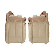 DURAFORCE PERF Tan Leather Driver & Passenger Seat Covers Bottom for 07-14 Ford Expedition