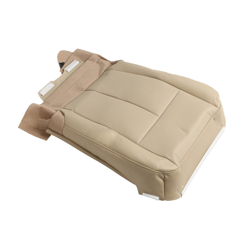 DURAFORCE PERF Tan Leather Driver & Passenger Seat Covers Bottom for 07-14 Ford Expedition