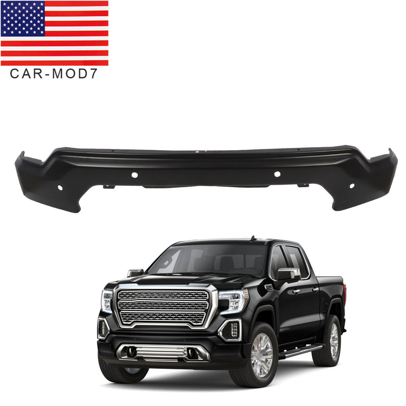 DURAFORCE Primed Steel Front Bumper Face Bar w/ Park Sensor for 2019-2021 GMC Sierra 1500