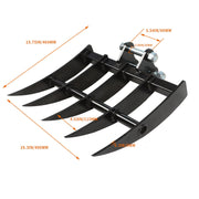 DURAFORCE Mini Excavator Rake Attachment 1-1.5 Ton Digger USA In Stock