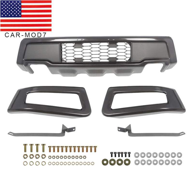 DURAFORCE Raptor Style Gray Steel Front Bumper for 2018-2020 Ford F-150 Truck