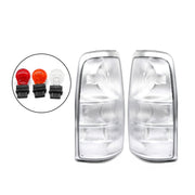 DURAFORCE Rare Clear Euro Rear Tail Lights Set for 99-02 Chevy Silverado GMC Sierra